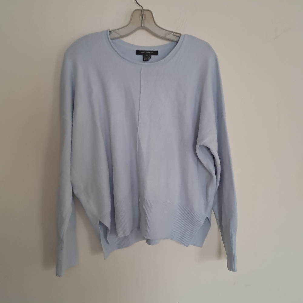 French Connection Sweater Women's Small S Baby Blue Soft Cozy Minimalist Classic